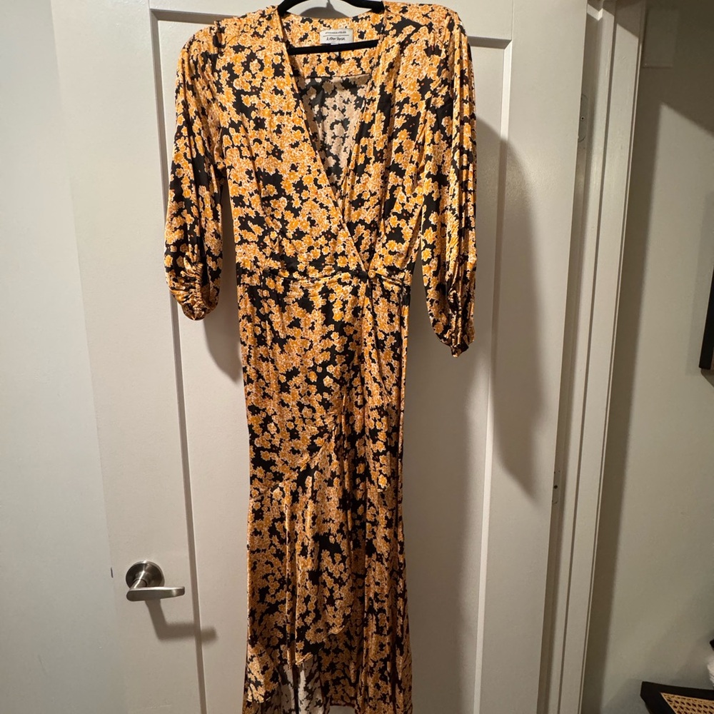 & Other Stories Floral Midi Wrap Dress